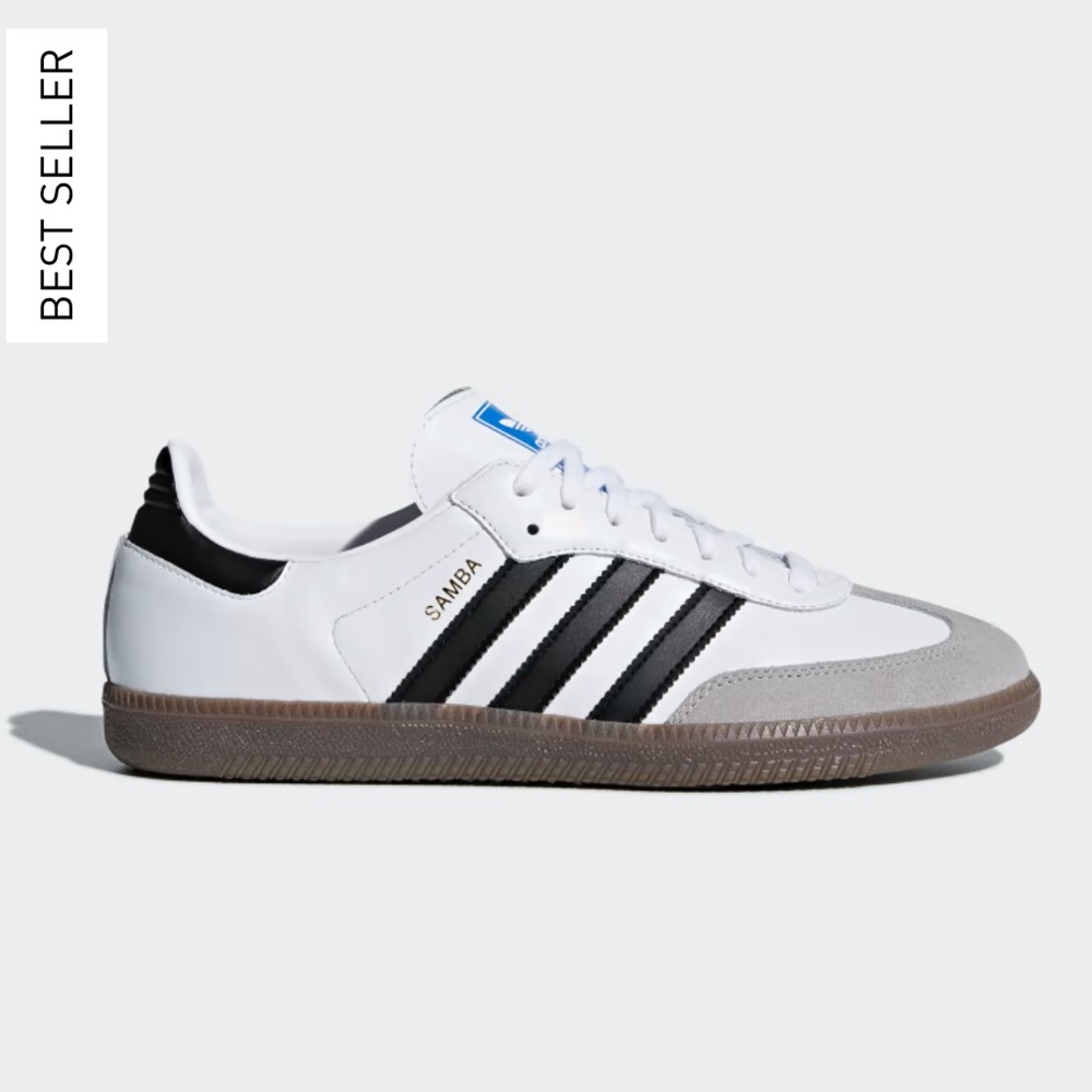 NWT Adidas samba og shoes sneakers cloud white/core black/ gum in box size M8/W9